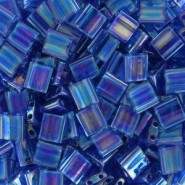 Abalorios Miyuki tila 5x5mm - Transparent capri blue ab TL-291